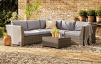 Chesterton Grey 5 Seater Polyrattan Corner Garden Sofa Set