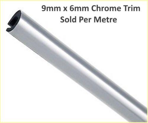 TSEC-241C Premium Chrome PVC Edge Trim – Flexible Bright Chrome Self Grip Trim (Up to 5mm Panel Fit)