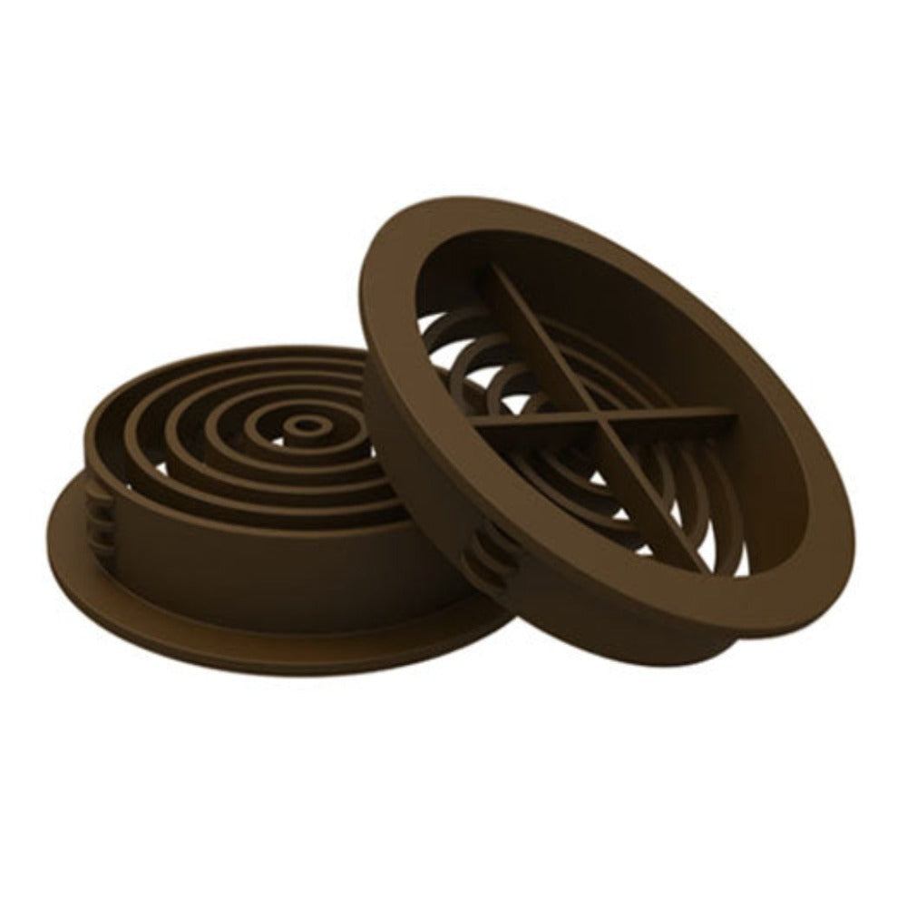 70mm Round Soffit Air Vents - Upvc Push in Roof Disc Vent (10 Pack)