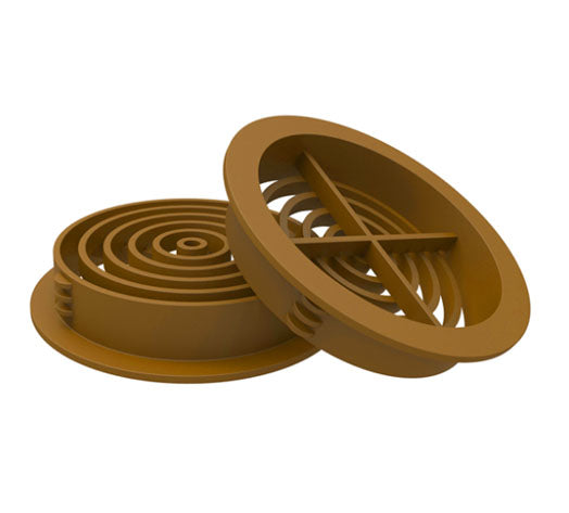 70mm Round Soffit Air Vents - Upvc Push in Roof Disc Vent (10 Pack)