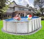 12' x 24' Oval 5" Steel Frame Coastal Pool & Bundle | 52" or 54"