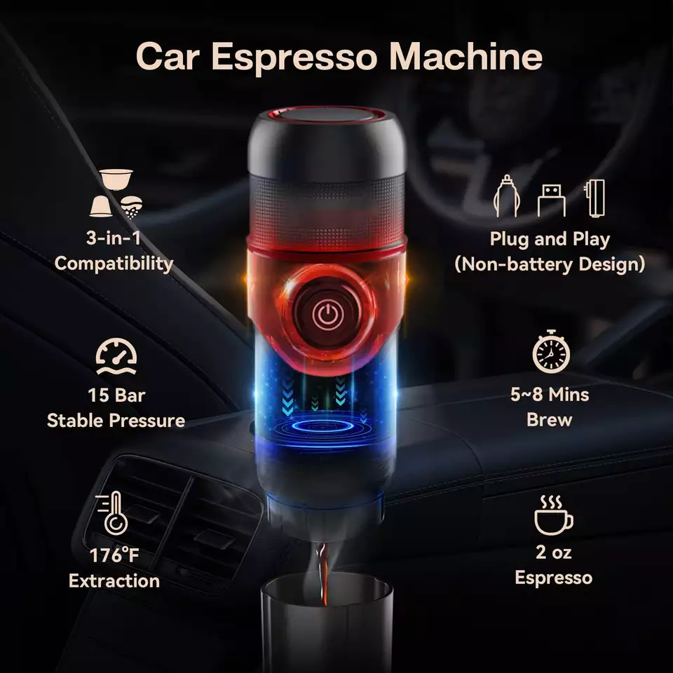 Automatic 60ml 12V Portable Espresso Machine