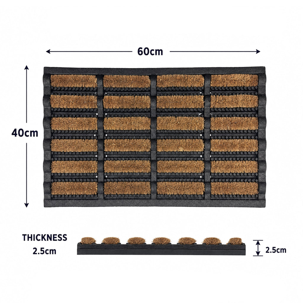 Rubber and Coir Scraper Door Mat