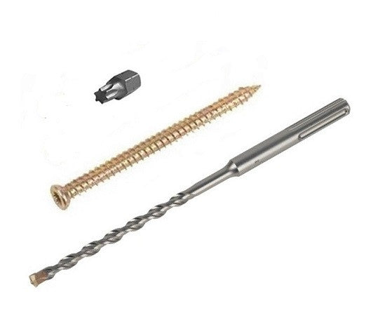 Concrete Frame Screw Pack - 100 Screws with SDS Drill Bit