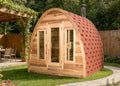 Outdoor Pod Sauna with Wood Burning Stove — Red Cedar / Thermo Wood / Pine | 2-6 Person
