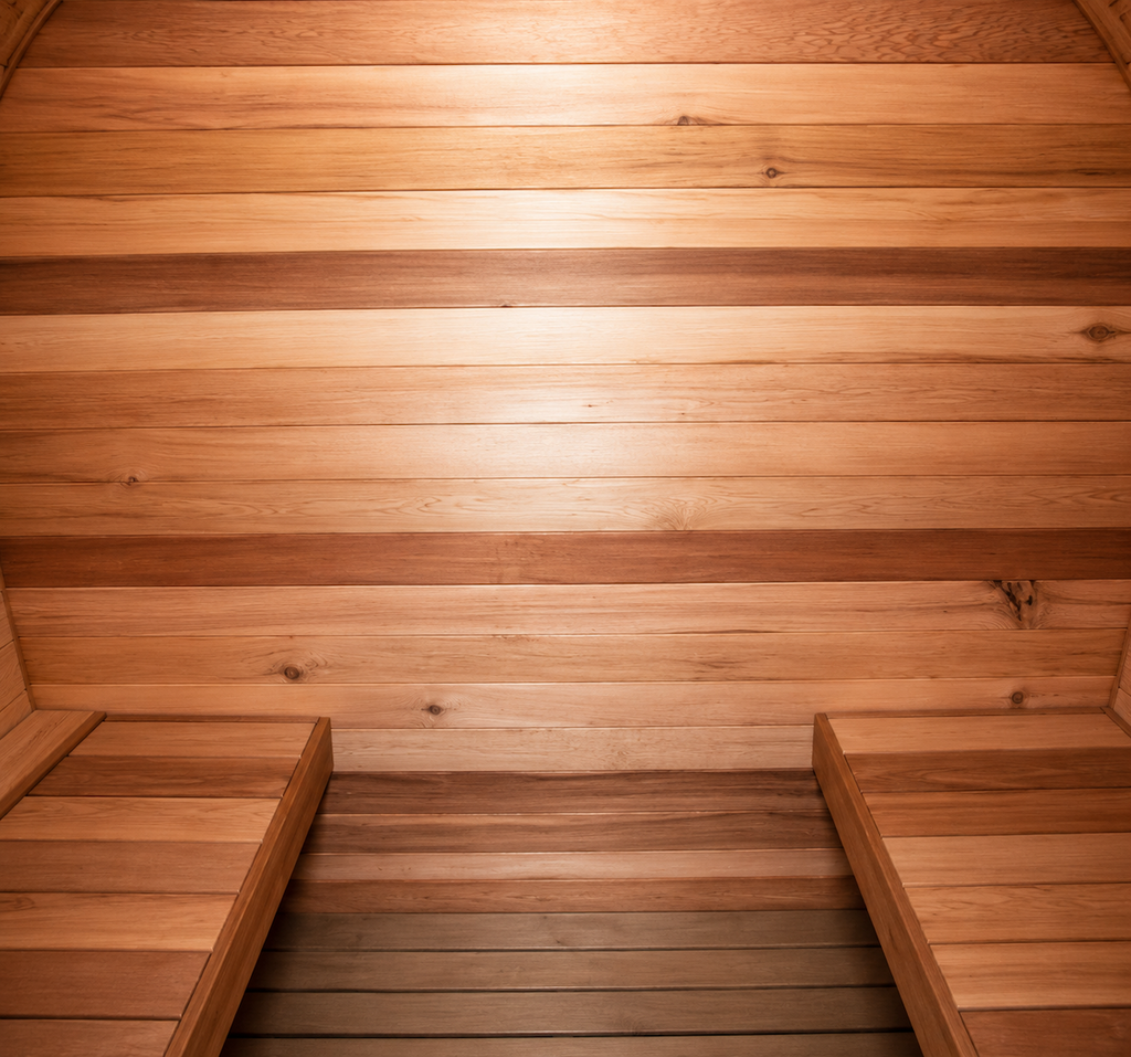 Outdoor Pod Sauna with Wood Burning Stove — Red Cedar / Thermo Wood / Pine | 2-6 Person