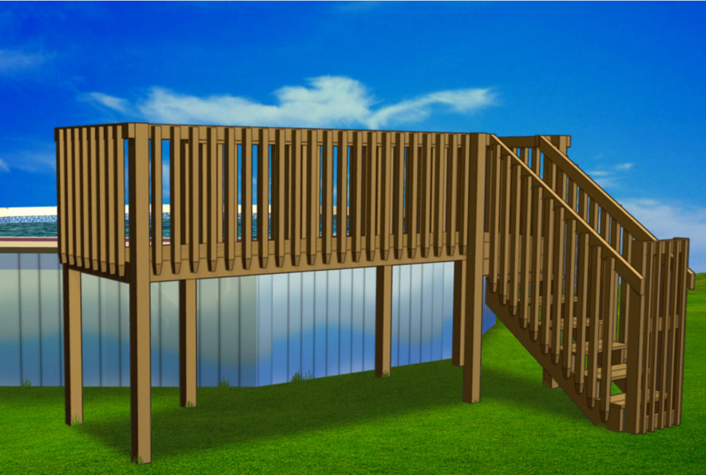 8 ft. x 16 ft. Connect-a-Deck and Entry Steps