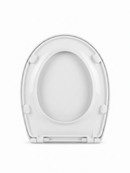 Basics Modern Round Soft Close Toilet Seat - White