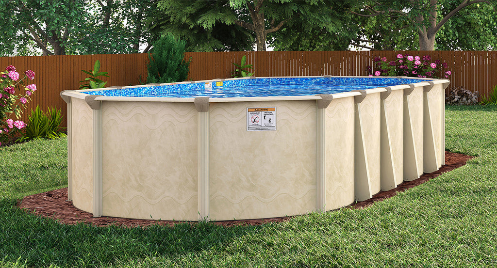12' x 20' Oval 7" Steel Frame Coral Sea Pool & Bundle | 52" or 54"