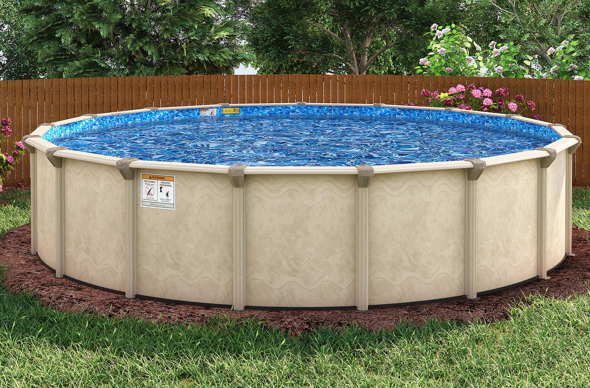 15' Round 7" Steel Frame Coral Sea Pool & Bundle | 52" or 54"