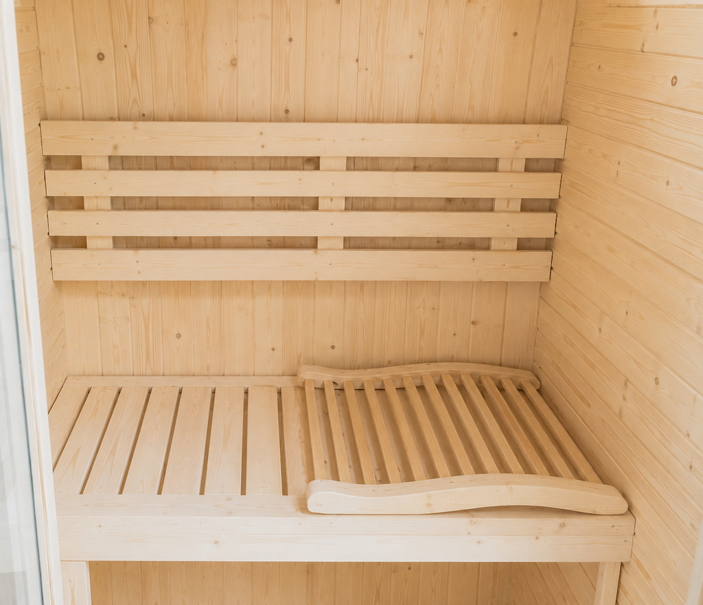 Outdoor Cube Sauna with Full Glass Panel — Thermo Pine Wood | 1-2 Person