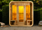 Outdoor Panoramic Cube Sauna — Red Cedar / Thermo Pine Wood | 2-6 Person