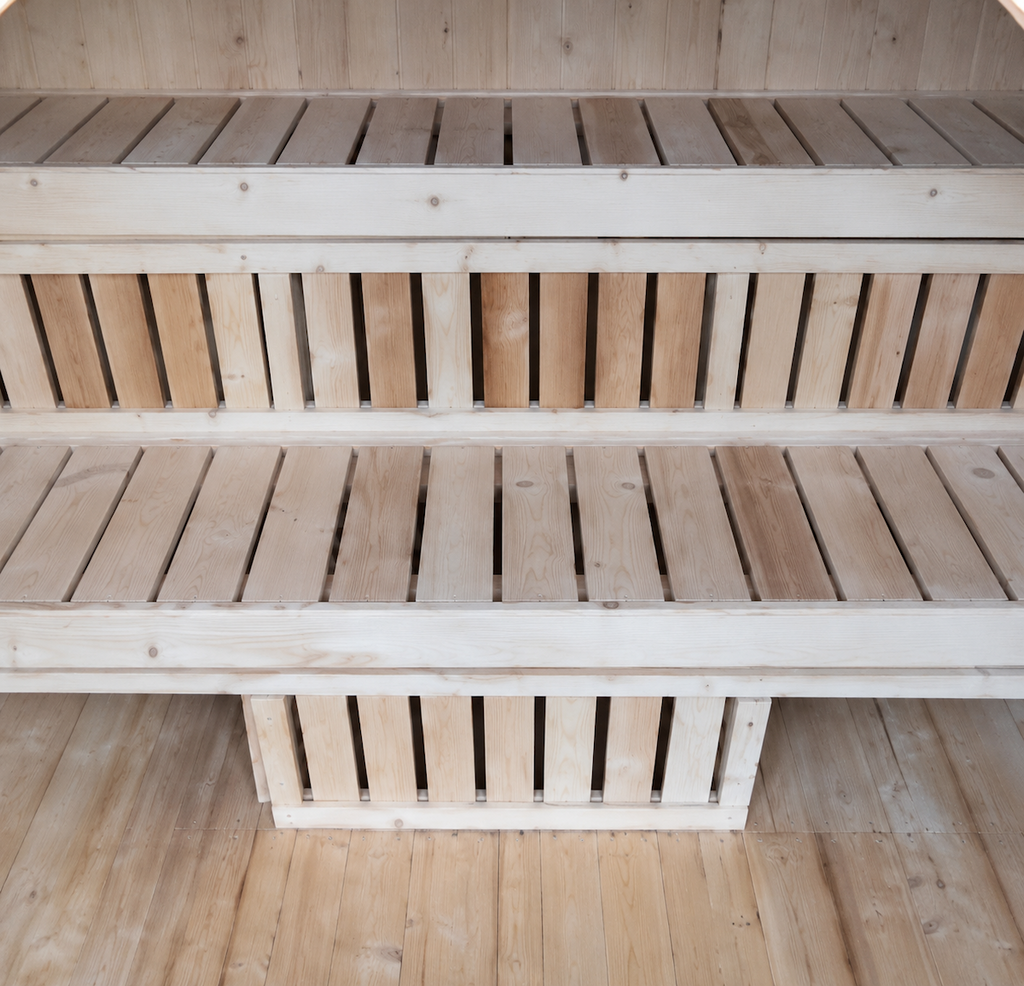 Outdoor Panoramic Cube Sauna — Red Cedar / Thermo Pine Wood | 2-6 Person