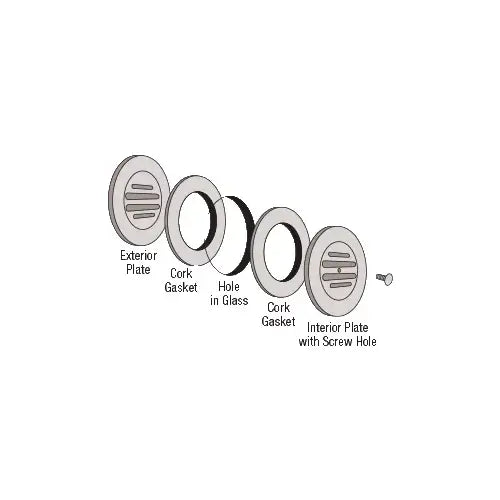 CRL Chrome Plated Brass 5-5/16" No-Draft Speak-Thru - 549