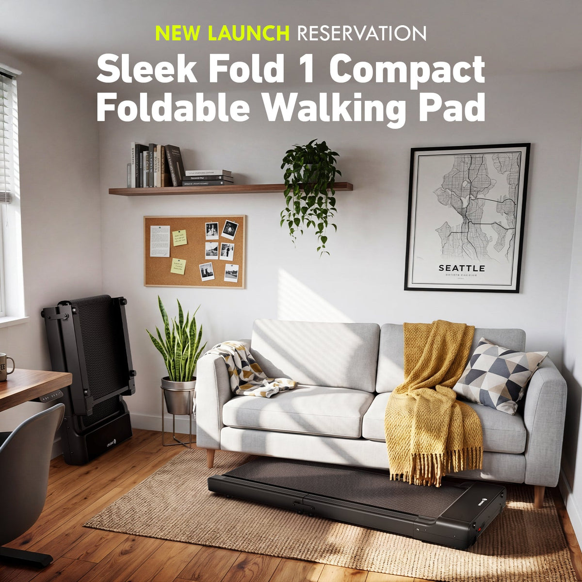 DeerRun Sleek Fold 1 Compact Foldable Belt Walking Pad