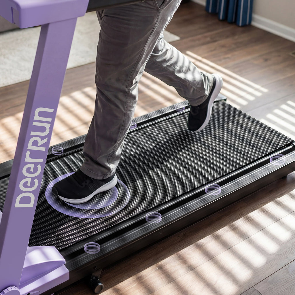 DeerRun All-New 2026 A1 Pro Move+  6% Incline Foldable Treadmill——Upgraded Chip & NFC Support | 350 lbs, 10 mph Dreamy Violet