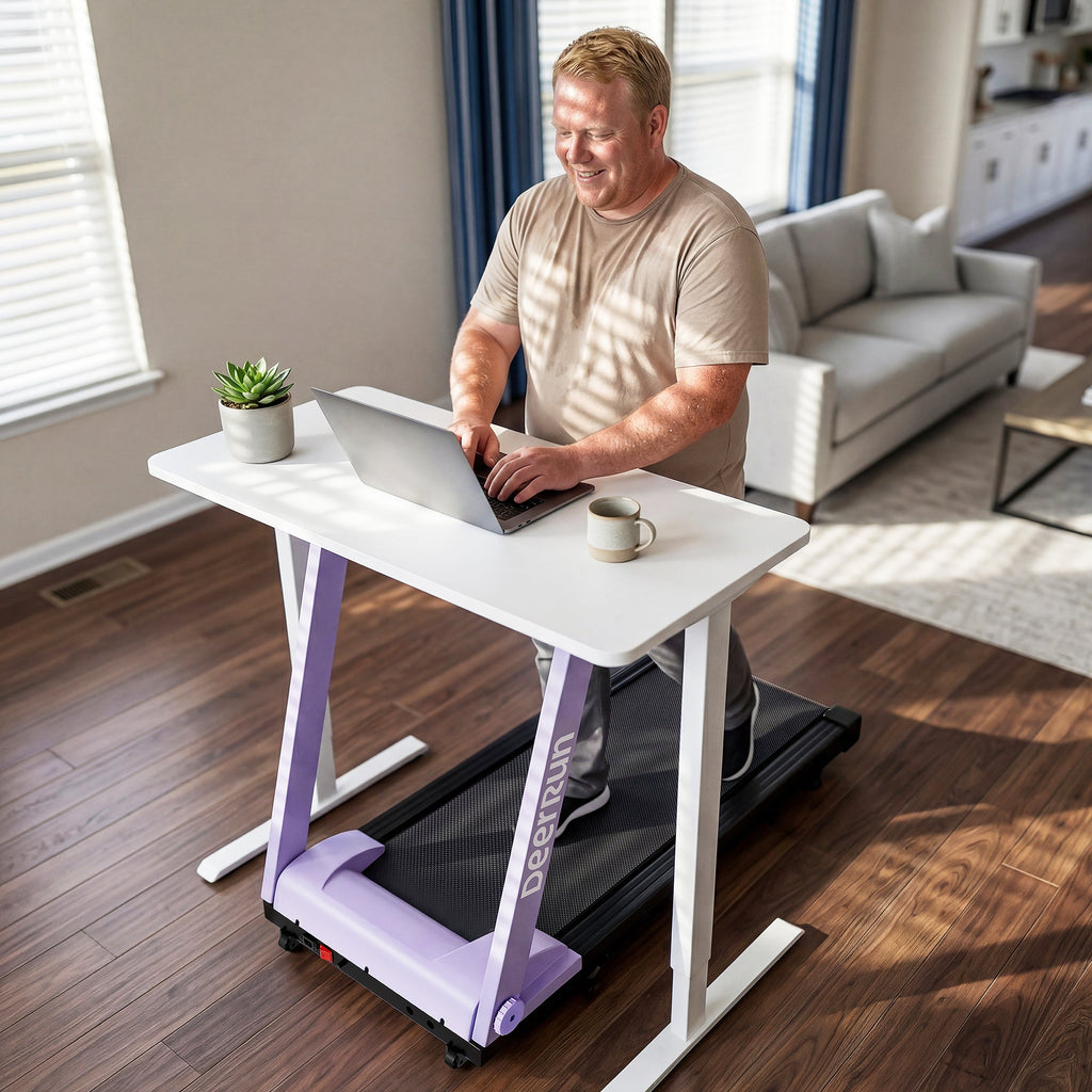 DeerRun All-New 2026 A1 Pro Move+  6% Incline Foldable Treadmill——Upgraded Chip & NFC Support | 350 lbs, 10 mph Dreamy Violet