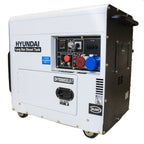 Hyundai DHY8000SELR-T Diesel Generator, 5.5kW Single/3-Phase, 230V/400V, Long-Run Tank, Silenced, 3000rpm Air-Cooled