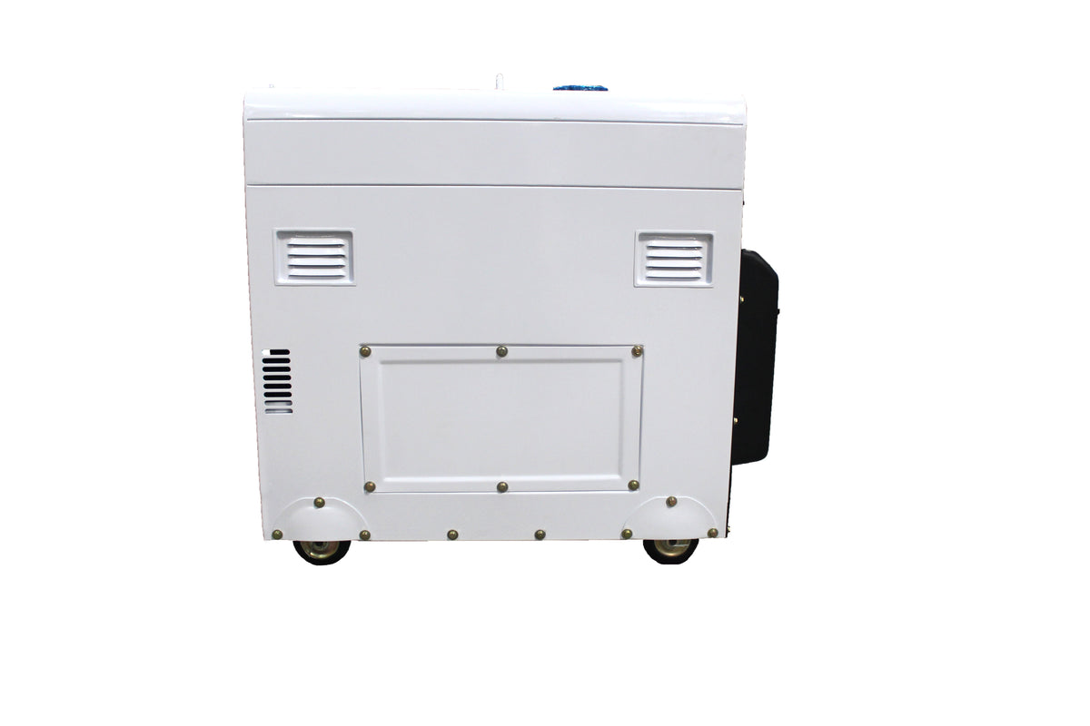 Hyundai DHY8000SELR-T Diesel Generator, 5.5kW Single/3-Phase, 230V/400V, Long-Run Tank, Silenced, 3000rpm Air-Cooled