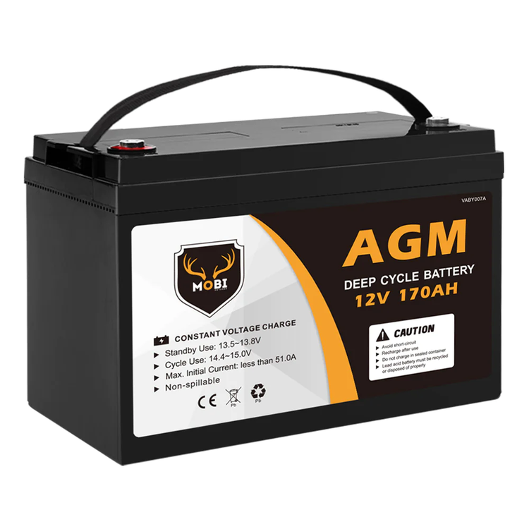 MOBI 12V 170AH AGM Deep Cycle Caravan Camping Battery