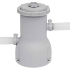 15ft Inflatable Swimming Pool Round with Filter Pump - Grey Rattan - DL18