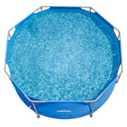 Dellonda 10ft Steel Frame Swimming Pool Round with Filter Pump, Blue - DL19