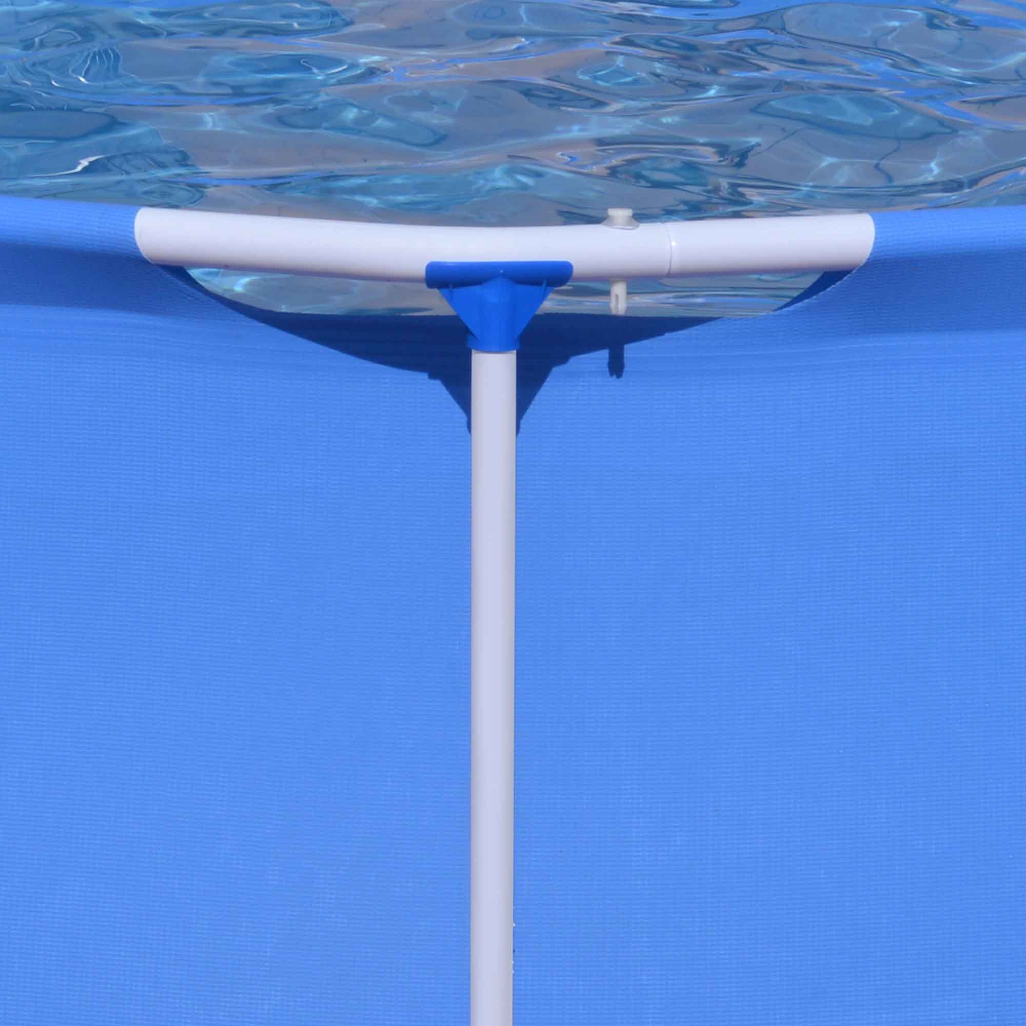 10ft Steel Frame Swimming Pool Round with Accessories, Blue - DL137