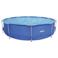 Steel Frame Round Swimming Pool with Filter Pump 12ft, Blue - DL20