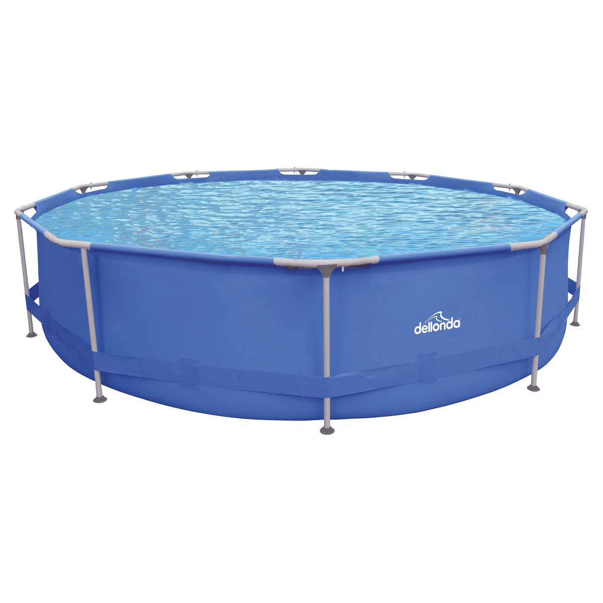 Steel Frame Round Swimming Pool with Filter Pump 12ft, Blue - DL20