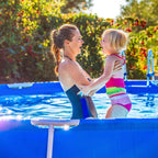 12ft Steel Frame Swimming Pool Round with Accessories, Blue - DL138