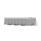 13ft Deluxe Steel Frame Swimming Pool Rectangular with Filter Pump - DL21