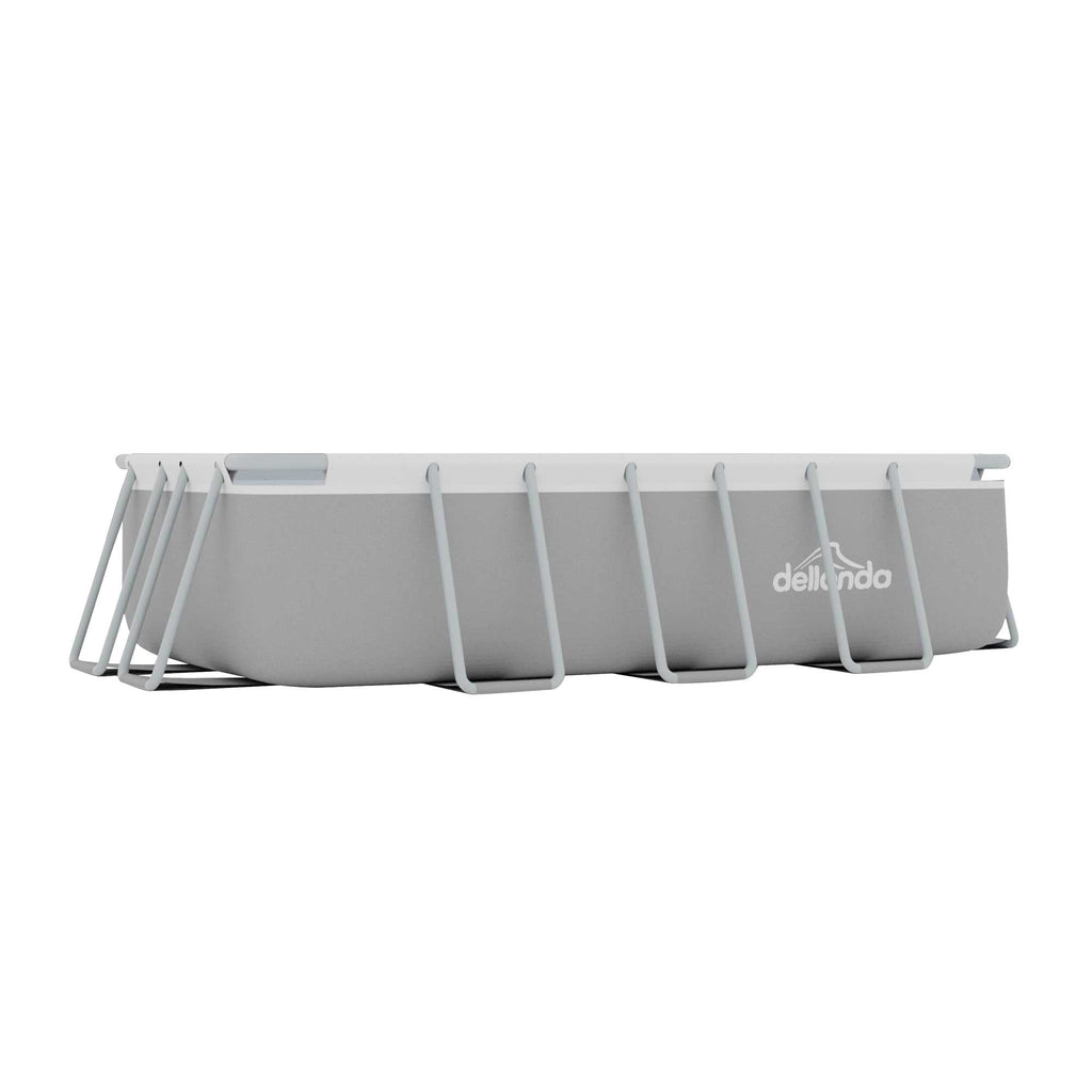 13ft Deluxe Steel Frame Swimming Pool Rectangular with Filter Pump - DL21