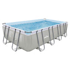 18ft Deluxe Steel Frame Swimming Pool, Rectangular with Accessories - DL140