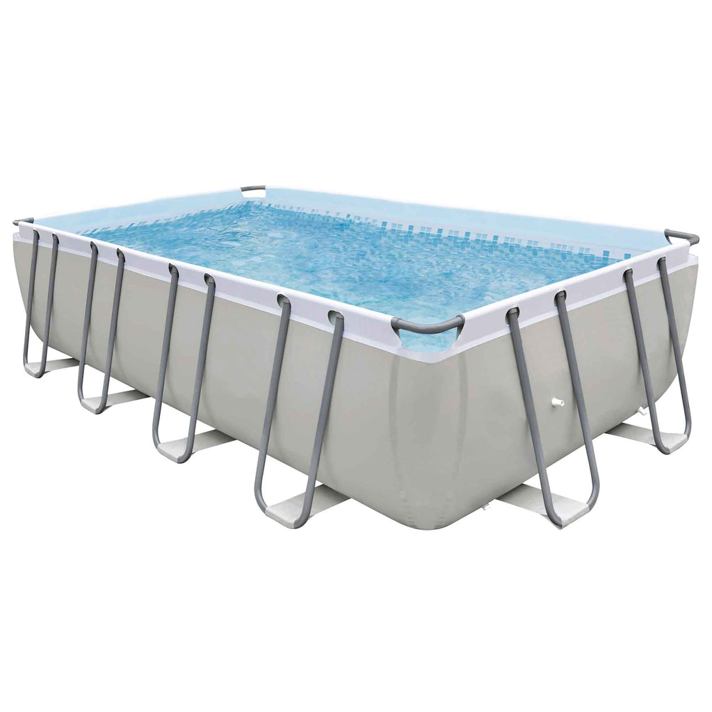 18ft Deluxe Steel Frame Swimming Pool, Rectangular with Accessories - DL140