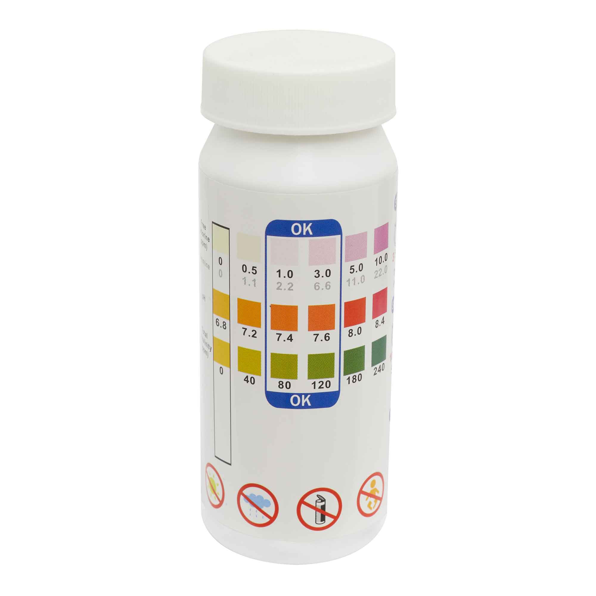 3-in-1 Chlorine, PH & Alkalinity Test Strips, Pack of 6 - DL108