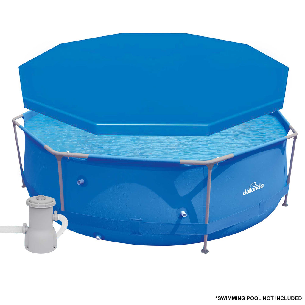 Dellonda Swimming Pool Top Cover with Rope Ties for DL19 and Similar Sized Pools - DL40