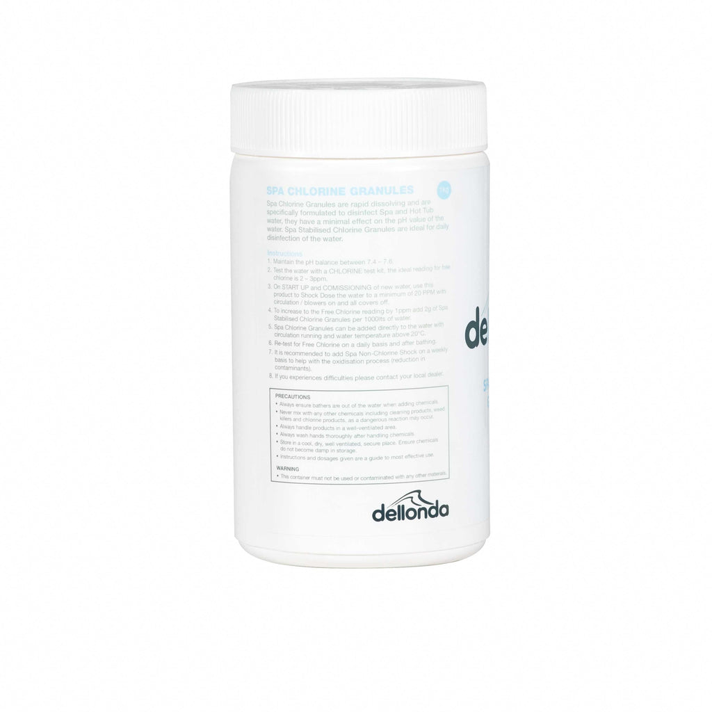 Dellonda 1kg Chlorine Granules for Hot Tubs, Spas & Swimming Pools - DL50