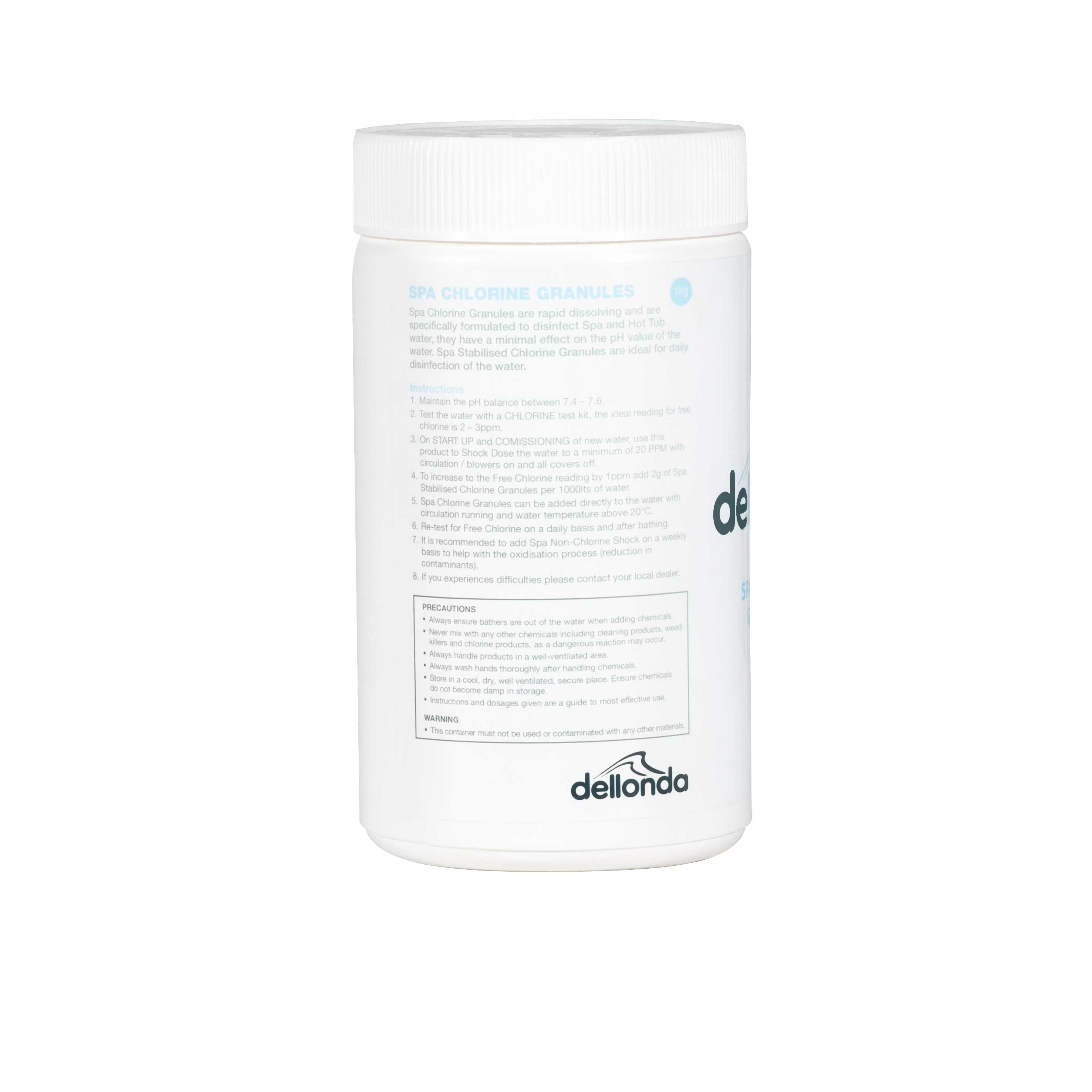 Dellonda 1kg Chlorine Granules for Hot Tubs, Spas & Swimming Pools - DL50
