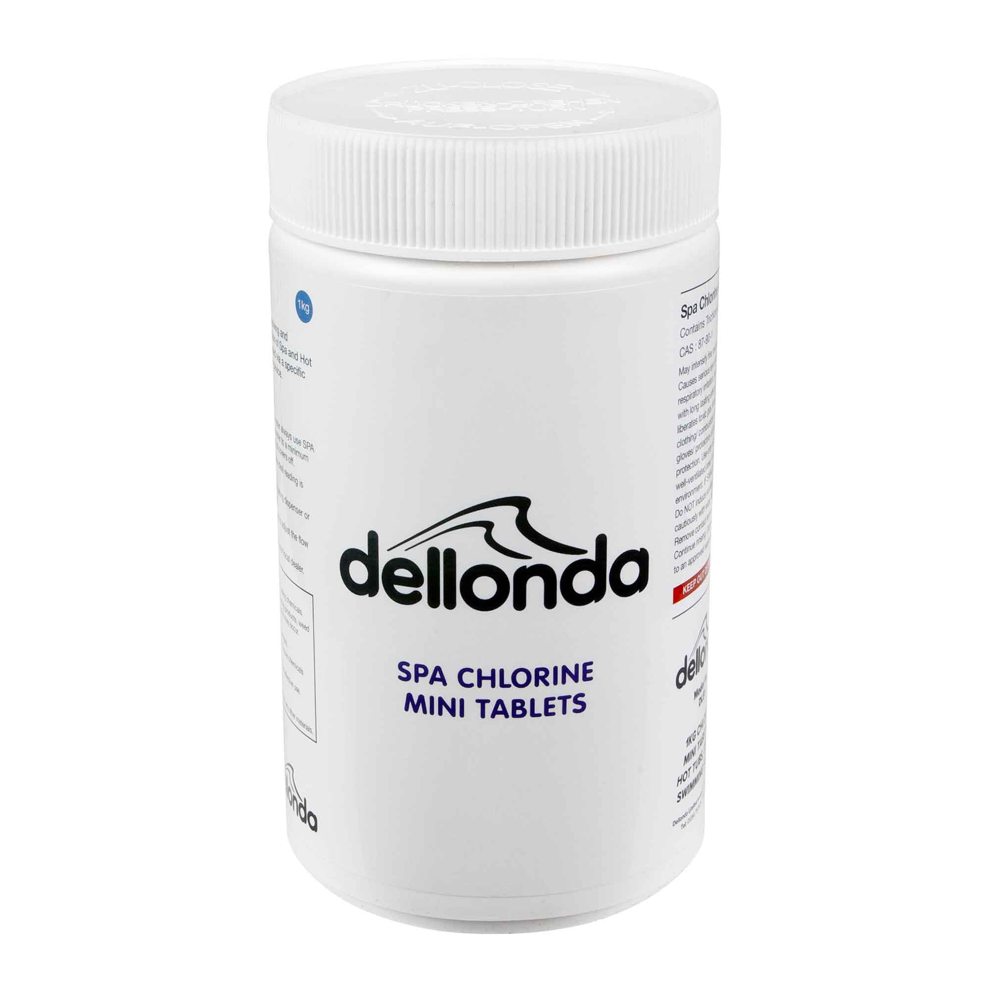 Dellonda 1kg Chlorine Mini Tabs for Hot Tubs, Spas & Swimming Pools - DL51