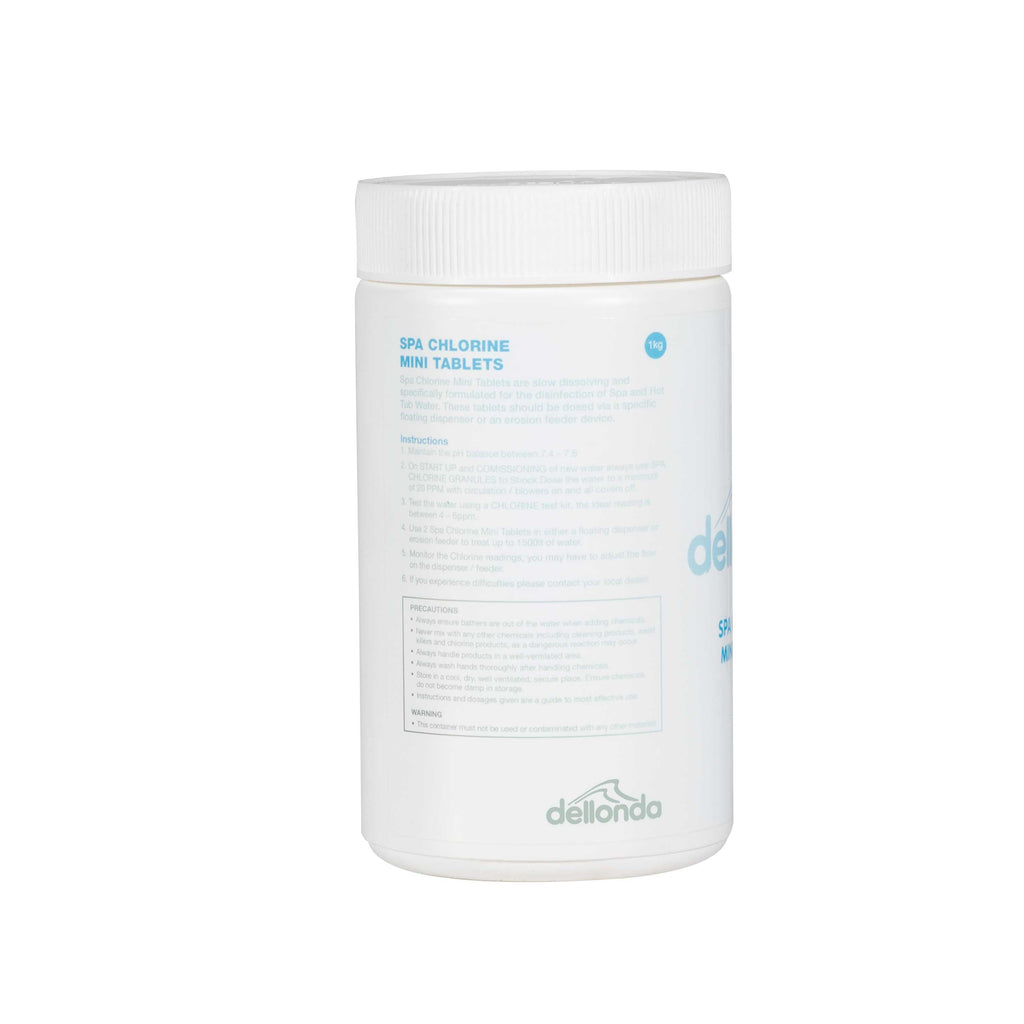 Dellonda 1kg Chlorine Mini Tabs for Hot Tubs, Spas & Swimming Pools - DL51