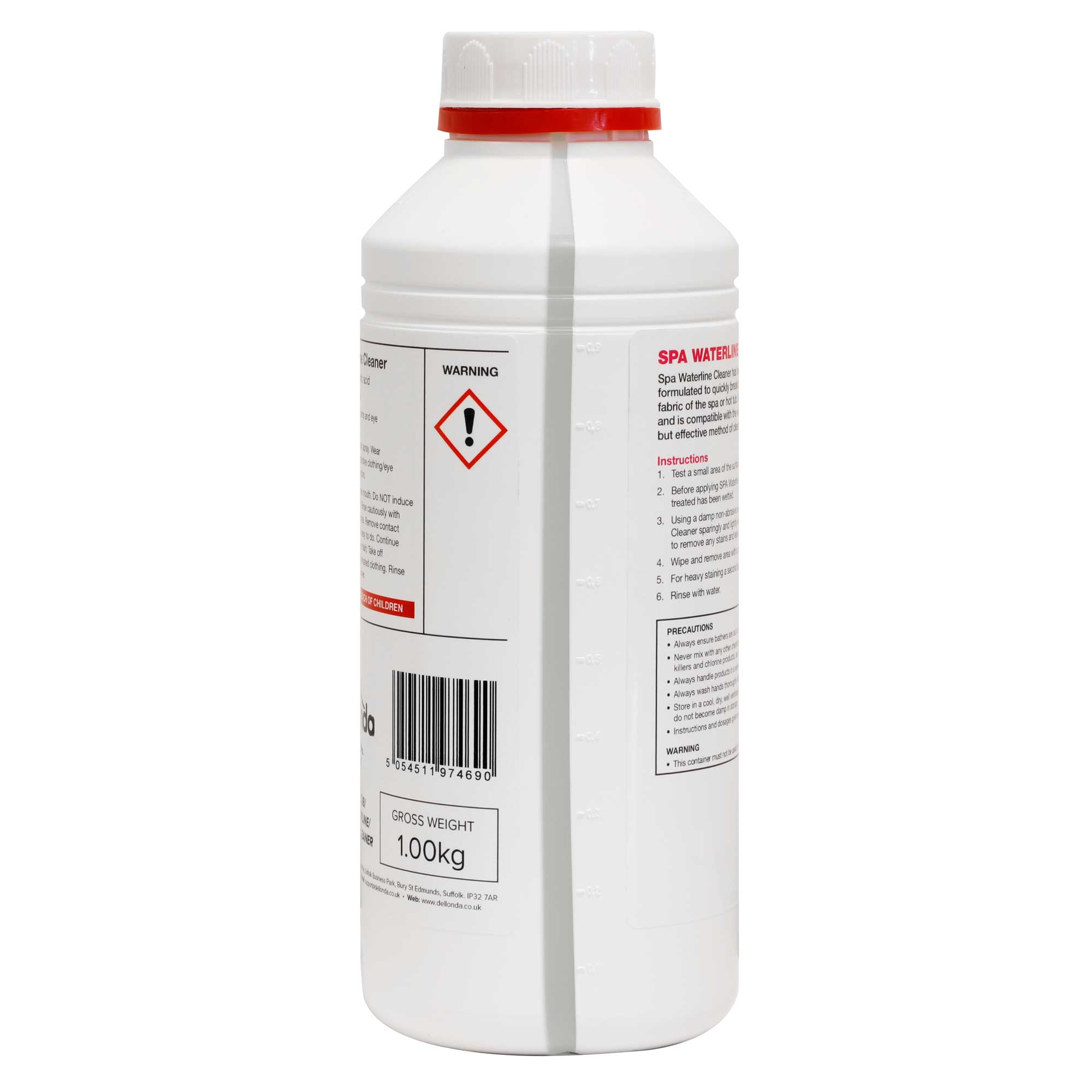 Dellonda Hot Tub/Spa Waterline/Surface Cleaner - 1 Litre - DL58