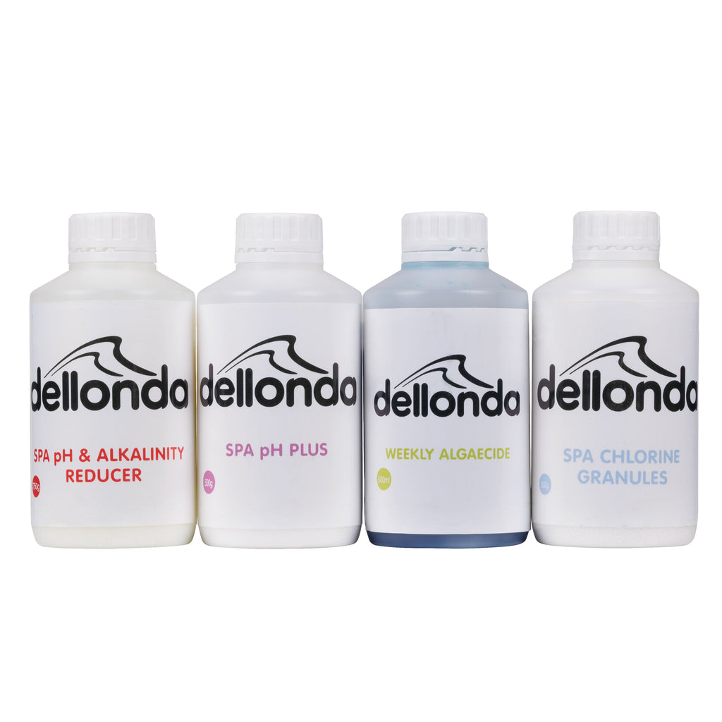 Swimming Pool Starter Kit - Chlorine, pH Increaser, pH Reducer & Algaecide
