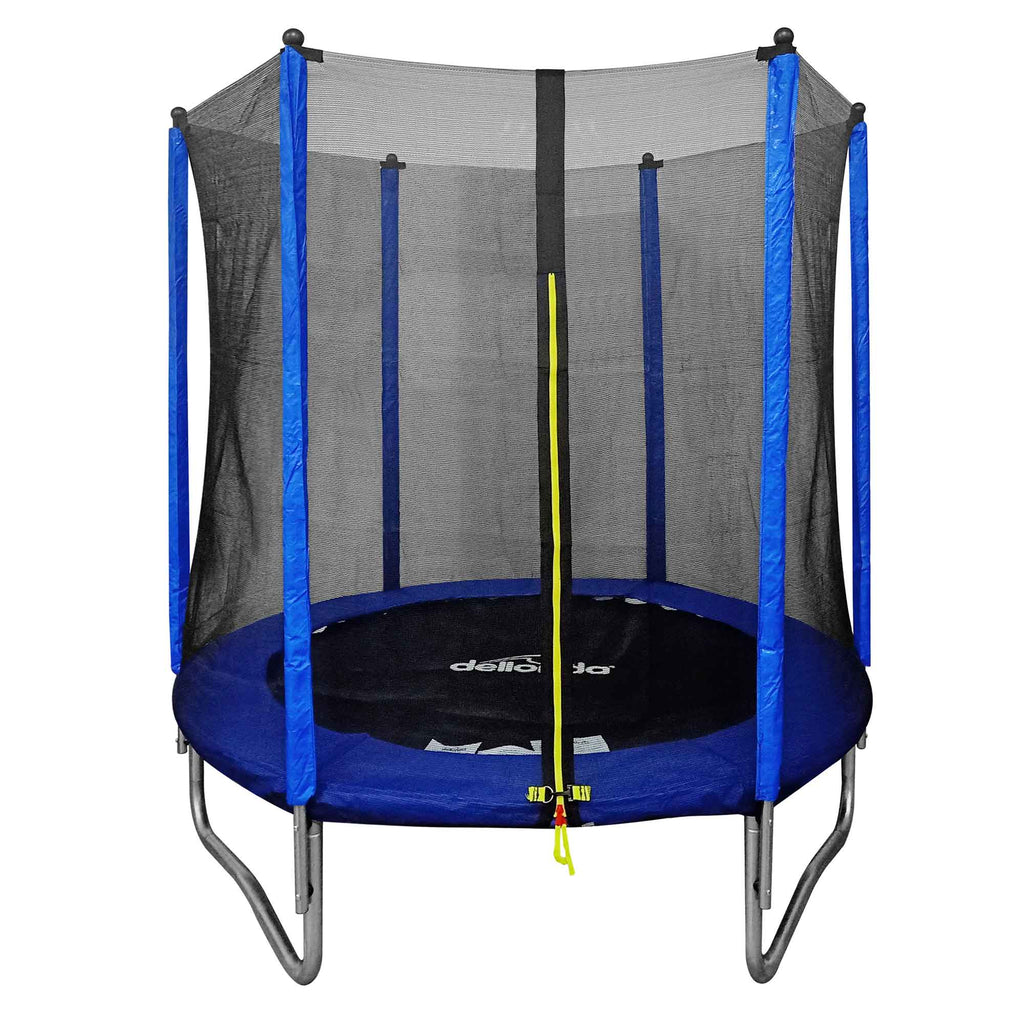 10ft Heavy-Duty Outdoor Trampoline for Kids with Safety Enclosure Net, Includes Anchor Kit & Ladder - DL94
