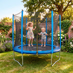 8ft Heavy-Duty Outdoor Trampoline For Kids with Safety Enclosure Net - DL67
