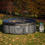 4-6 Person Inflatable Hot Tub Spa Starter Kit with Smart Pump - Rattan Effect - DL101