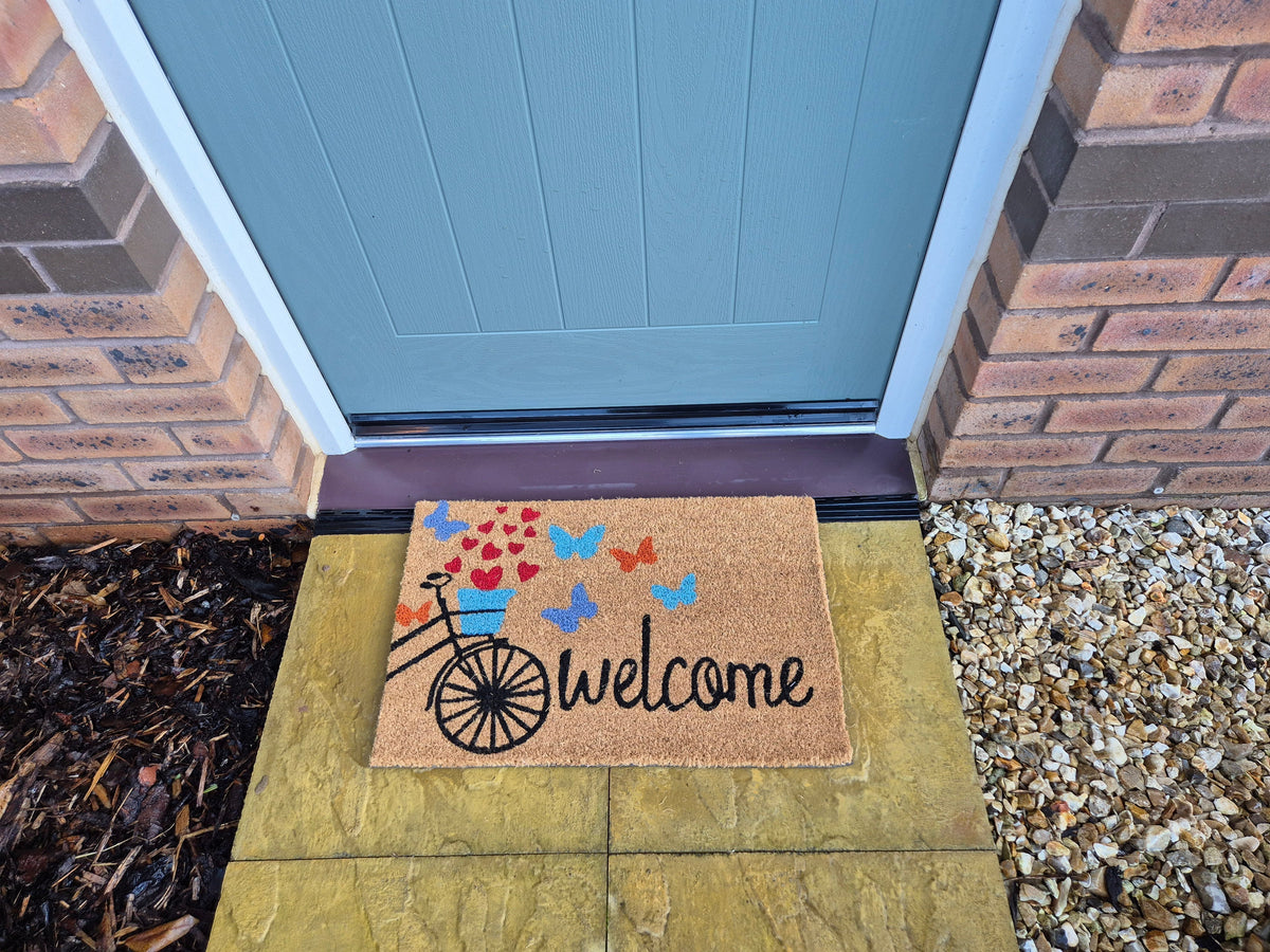 Doormat 60cm x 40cm - 'Welcome' (Bike)