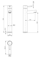 Delta Tall Basin Mixer Tap - Chrome