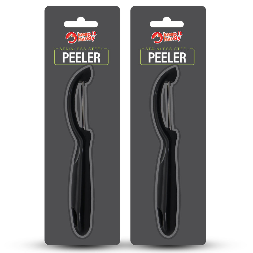Stainless Steel Peelers Non-Slip Grip | 2 Pack Kitchen Tool