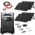 EcoFlow DELTA Pro 3600Wh 3600W Solar Generator + 200W Portable Monocrystalline Solar Panels Kit - Off Grid Stores