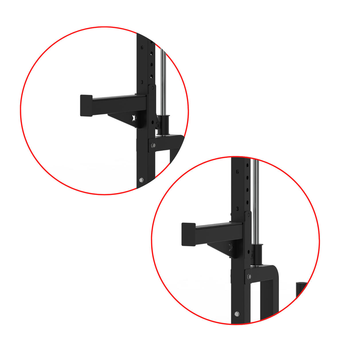 Muscle Motion Safety Spotter Arms for Valor Racks